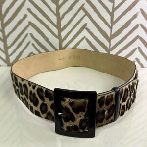 Vintage Garuglieri Genuine Leather Animal Hair Belt Made in Italy Size L